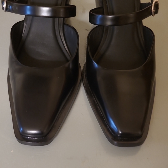 rag & bone Black Double-Ankle Strap Pointed Pumps - Picture 7 of 9